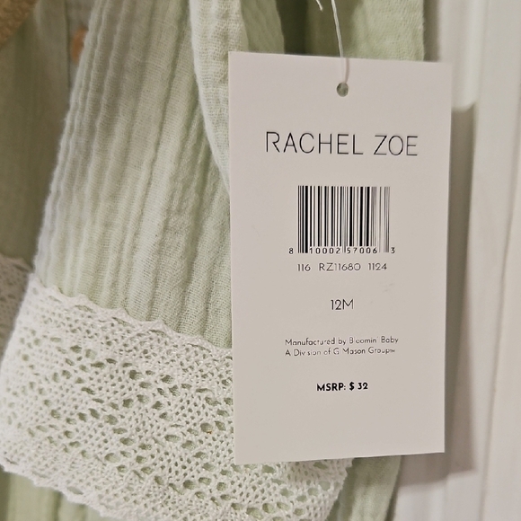 RZ Baby by Rachel Zoe Mint Green Boho Set w/ Hat – 12M (NWT - Picture 15 of 15